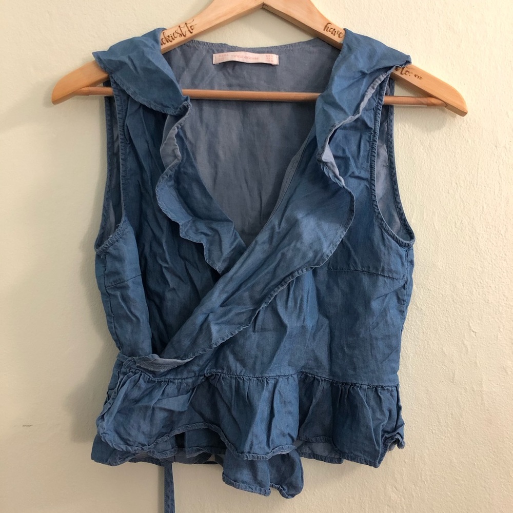 Zara Trafaluc Denimwear Blouse